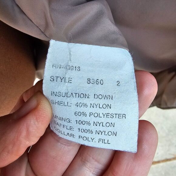 Bill Blass Puffer Down Coat For Women Fur Collar Size 10 - Picture 11 of 12